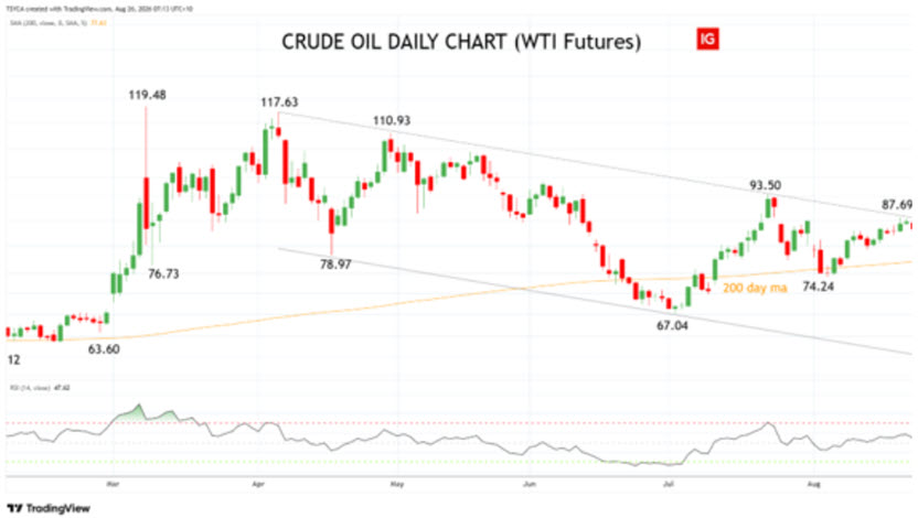 Crude oil - WTI - daily chart