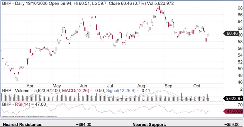 BHP Group daily share price 